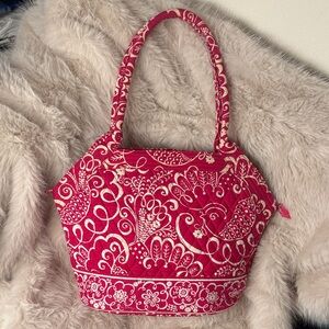 Vera Bradley Pink and White Floral Shoulder Bag